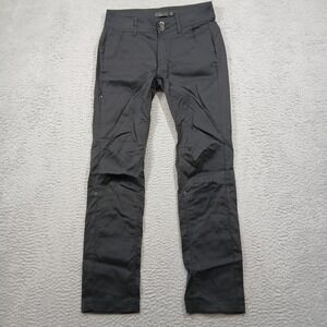 prAna Halle Pants Women's 2 Black‎ Stretch Nylon Regular Inseam Outdoor Hiking